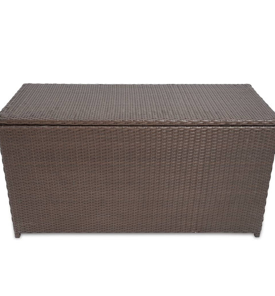 Garten-Auflagenbox Braun 120x50x60 cm Poly Rattan
