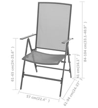 Stapelbare Gartenstühle 2 Stk. Stahl Grau