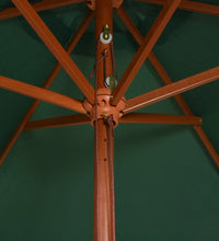 Sonnenschirm 270x270 cm Holzmast Grün