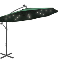 Sonnenschirm Ampelschirm mit LED-Beleuchtung 300 cm Metallmast