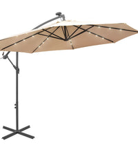 Sonnenschirm Ampelschirm mit LED-Beleuchtung 300 cm Metallmast