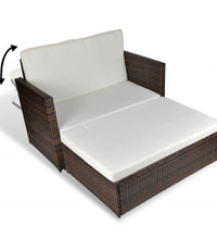Gartensofa Poly Rattan Braun