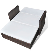 Gartensofa Poly Rattan Braun
