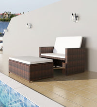 Gartensofa Poly Rattan Braun