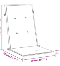 Gartenstuhlauflagen für Hochlehner 2Stk. Creme 120x50x3cm Stoff