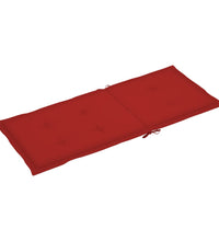 Gartenstuhlauflagen für Hochlehner 4 Stk. Rot 120x50x3 cm Stoff