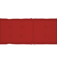 Gartenstuhlauflagen für Hochlehner 4 Stk. Rot 120x50x3 cm Stoff