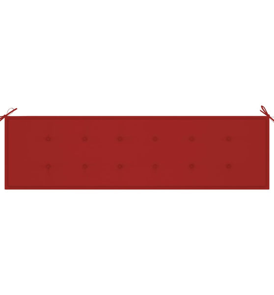 Gartenbank-Auflage Rot 180x50x3 cm Oxford-Gewebe