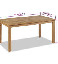 Couchtisch 90x50x45 cm Massivholz Teak