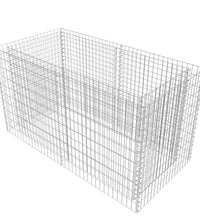 Gabionen-Hochbeet Stahl 180×90×100 cm Silbern