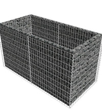 Gabionen-Hochbeet Stahl 180×90×100 cm Silbern