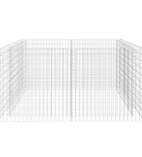 Gabionen-Hochbeet Stahl 180×90×100 cm Silbern