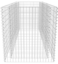 Gabionen-Hochbeet Stahl 180×90×100 cm Silbern