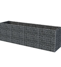 Gabionen-Hochbeet Stahl 360×90×100 cm