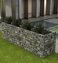 Gabionen-Hochbeet Stahl 360×90×100 cm