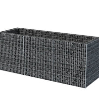 Gabionen-Hochbeet Stahl 270×90×100 cm