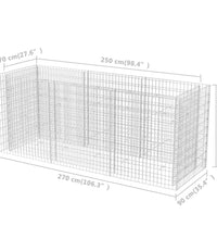 Gabionen-Hochbeet Stahl 270×90×100 cm