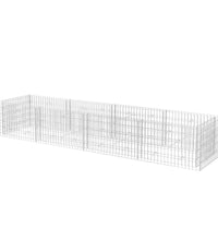 Gabionen-Hochbeet Stahl 360×90×50 cm