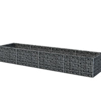Gabionen-Hochbeet Stahl 360×90×50 cm