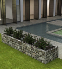 Gabionen-Hochbeet Stahl 360×90×50 cm