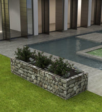 Gabionen-Hochbeet Stahl 270×90×50 cm