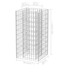 Gabionen-Hochbeet Stahl 50×50×100 cm