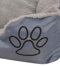 Hundebett mit gepolstertem Kissen Größe XXL Grau