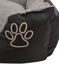 Hundebett mit gepolstertem Kissen Größe S Schwarz