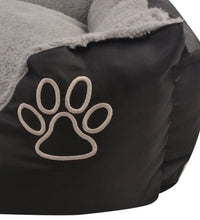 Hundebett mit gepolstertem Kissen Größe M Schwarz