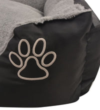 Hundebett mit gepolstertem Kissen Größe XL Schwarz