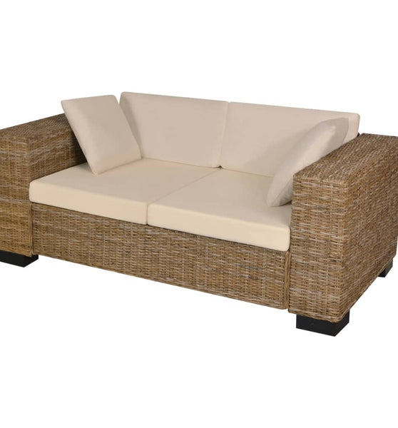 2-Sitzer Sofa Echtes Rattan