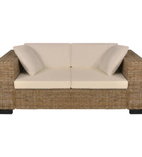 2-Sitzer Sofa Echtes Rattan