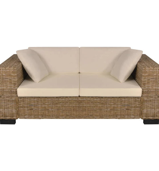 2-Sitzer Sofa Echtes Rattan