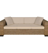 3-Sitzer Sofa Echtes Rattan