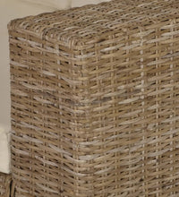 3-Sitzer Sofa Echtes Rattan