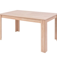 Esszimmertisch und Stühle 7-tlg. Kunstleder Eiche Braun