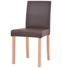 Esszimmertisch und Stühle 7-tlg. Kunstleder Eiche Braun