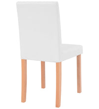 Esszimmertisch und Stühle 7-tlg. Kunstleder Eiche Cremeweiß