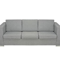 3-Sitzer-Sofa Stoff Hellgrau
