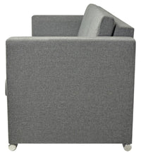 3-Sitzer-Sofa Stoff Hellgrau