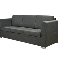 3-Sitzer Sofa Stoff Dunkelgrau