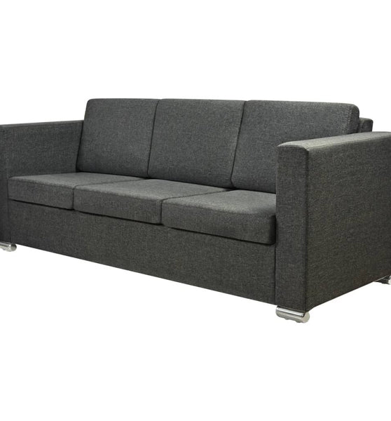 3-Sitzer Sofa Stoff Dunkelgrau