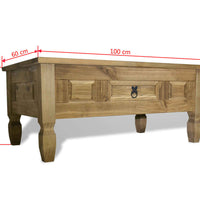 Couchtisch Mexiko-Stil Kiefernholz 100x55x44 cm
