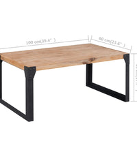Couchtisch Massivholz Akazie 100x60x45 cm