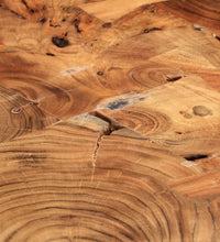 Couchtisch mit massiver Akazienholz-Scheibe (55-60) x 40 cm