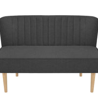 Sofa Stoff 117x55,5x77 cm Dunkelgrau