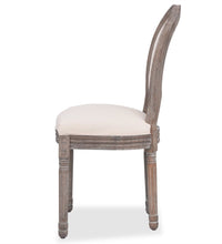 Esszimmerstühle 2 Stk. Creme Stoff