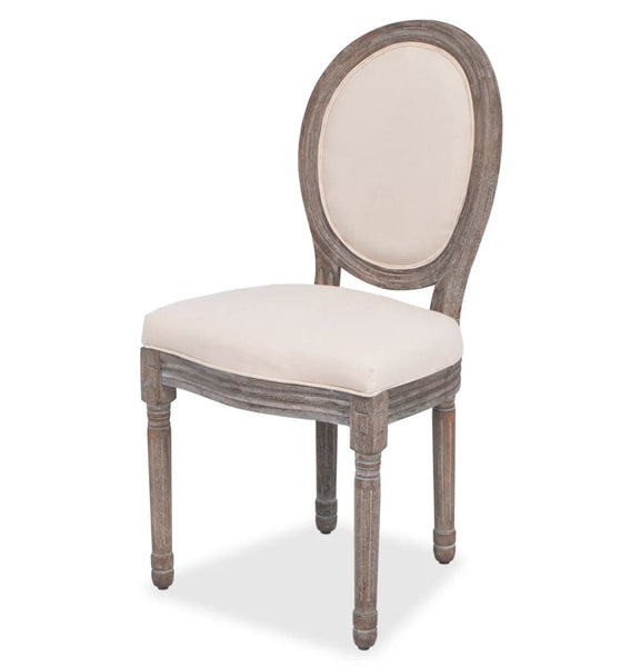 Esszimmerstühle 4 Stk. Creme Stoff