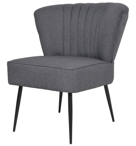 Cocktailsessel Dunkelgrau Stoff