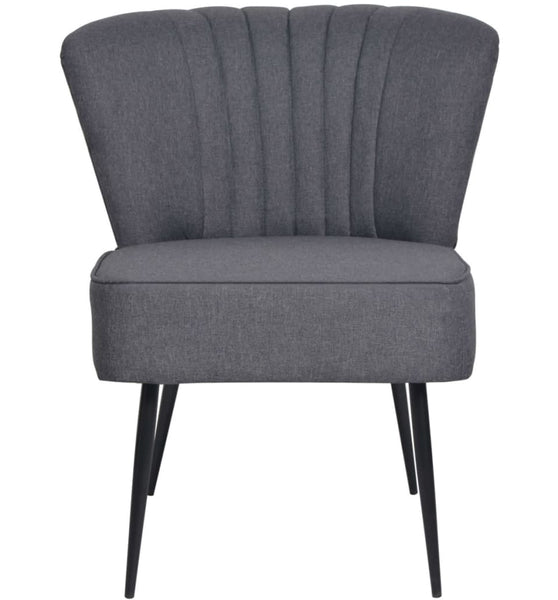 Cocktailsessel Dunkelgrau Stoff